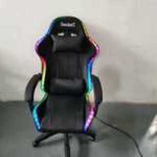 5x Bureau-/gamestoel met RGB verlichting, Zwart